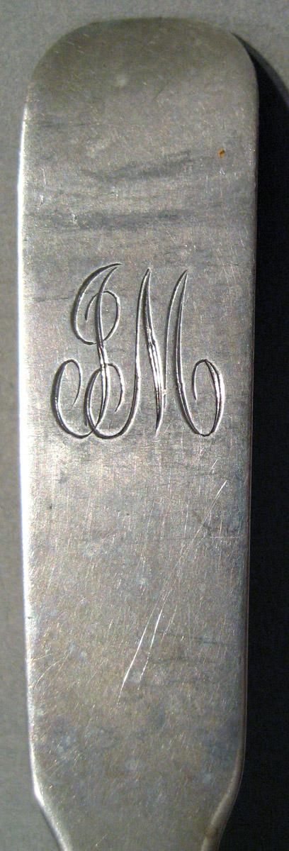 1998.0004.848.001 Silver Spoon engraving upper surface