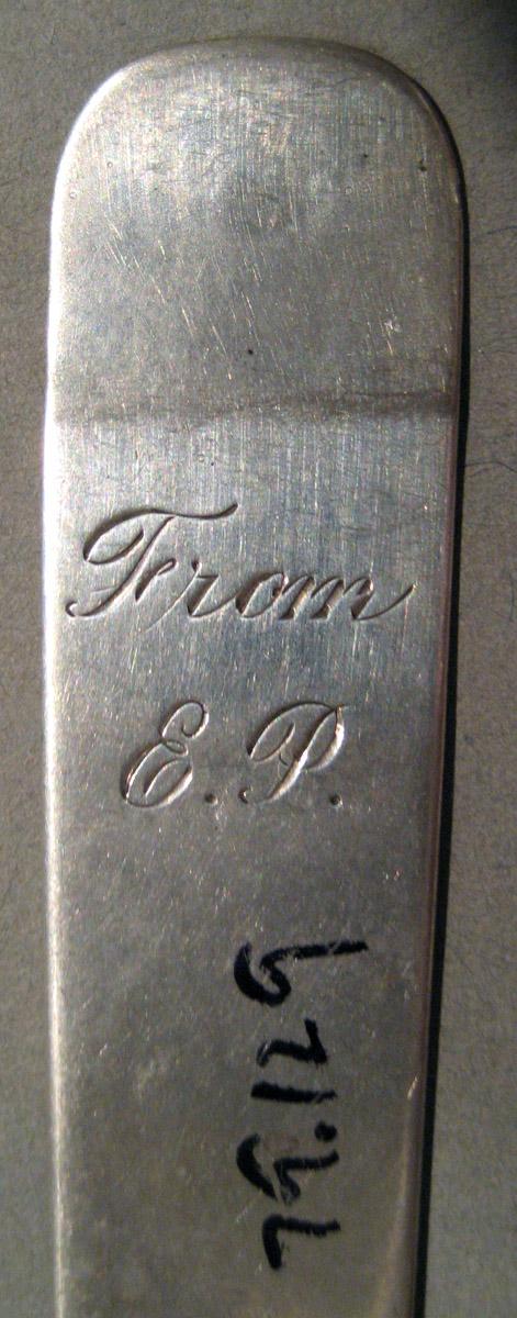 1998.0004.848.003 Silver Spoon engraving underside