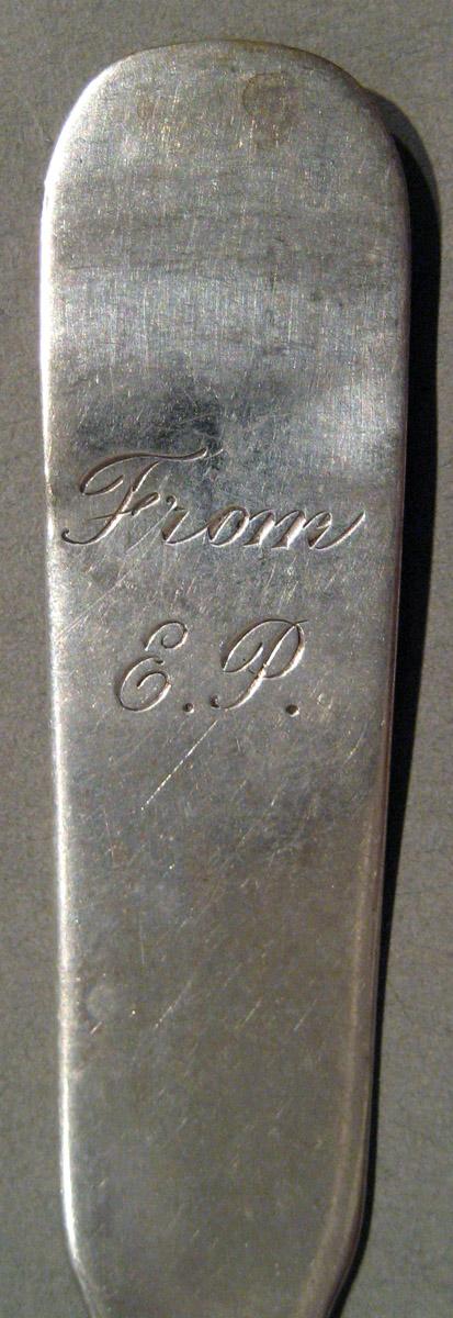 1998.0004.848.005 Silver Spoon engraving underside
