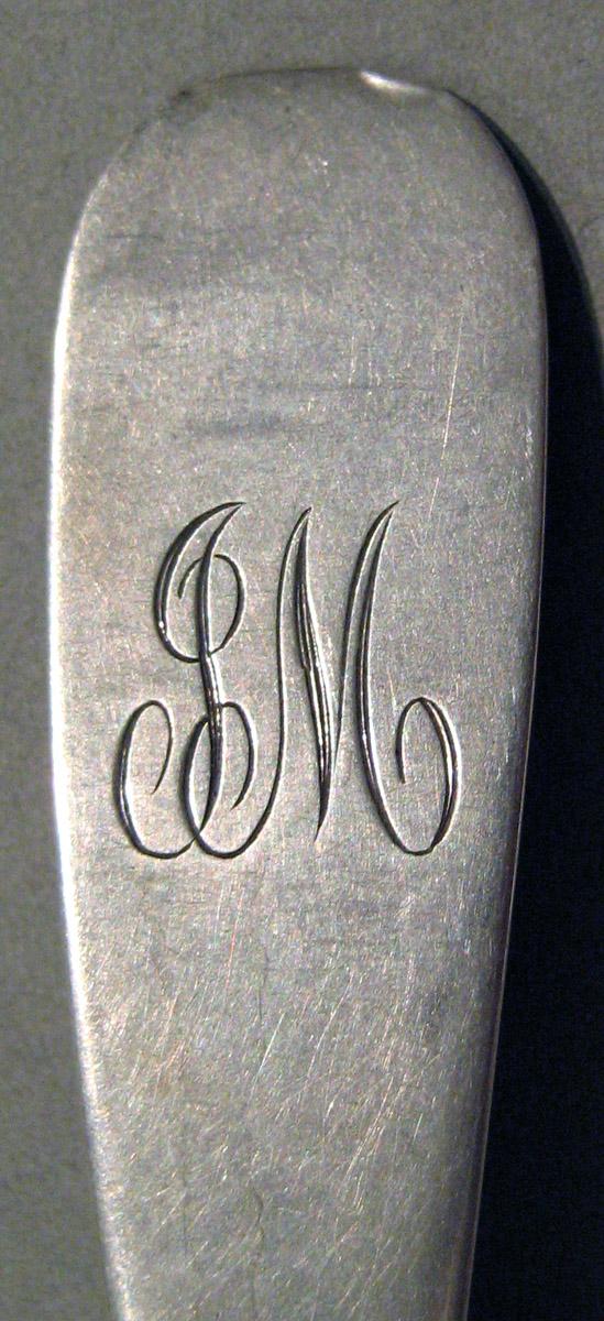 1998.0004.849 Silver Spoon engraving upper surface