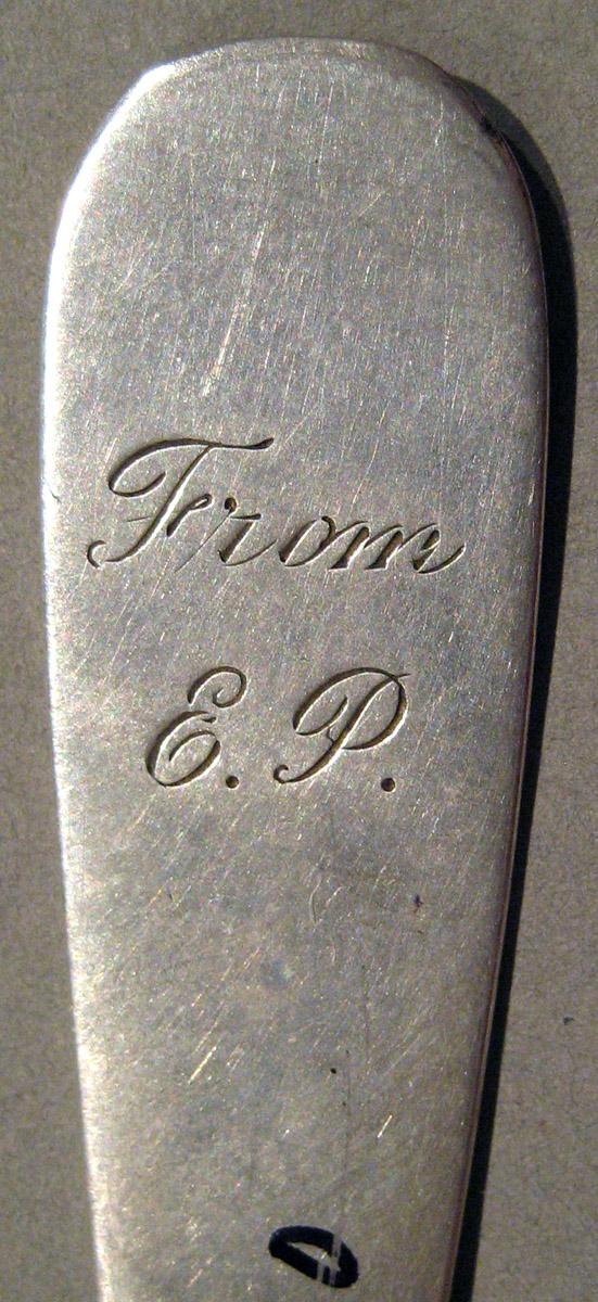 1998.0004.849 Silver Spoon engraving underside