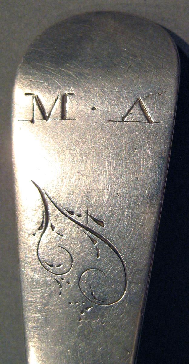 1998.0004.851 Silver Spoon engraving upper surface