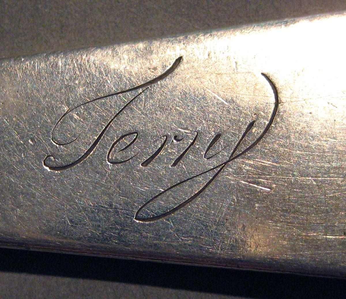 1998.0004.851 Silver Spoon engraving underside