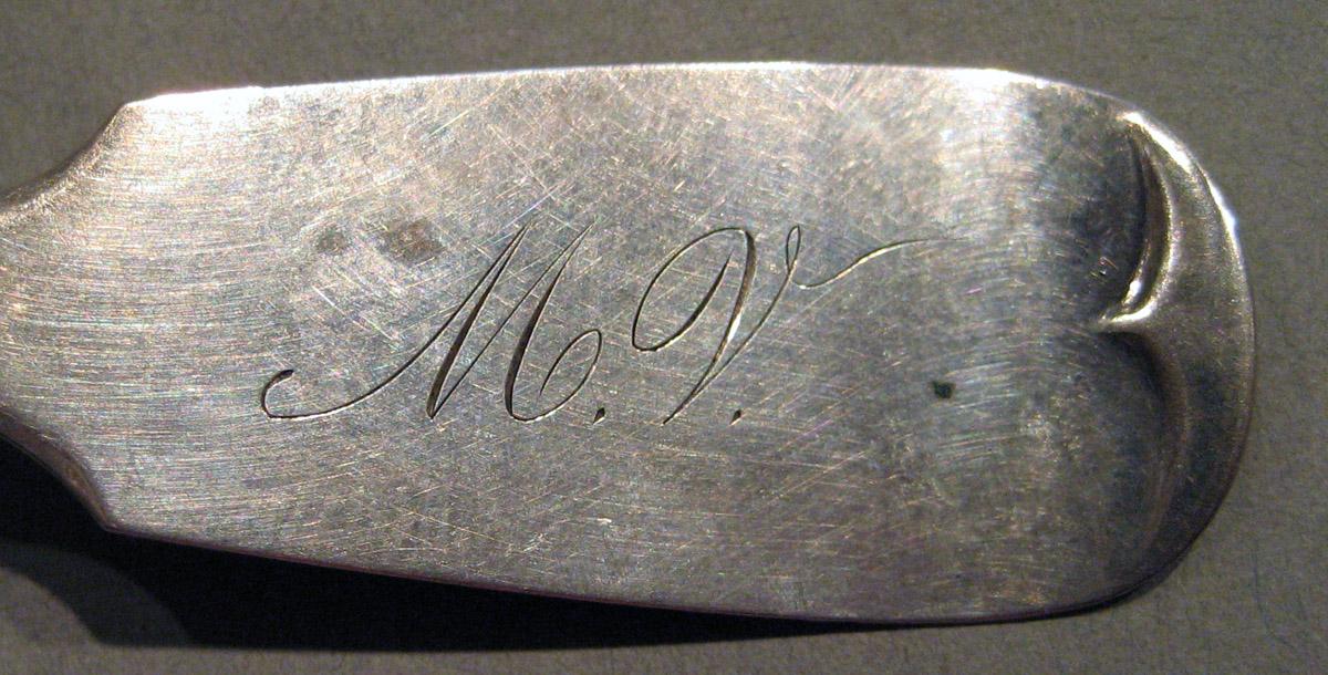1998.0004.909 Silver Spoon engraving