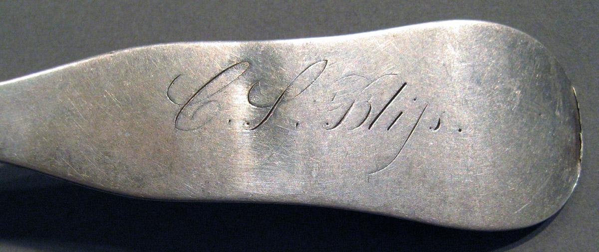 1998.0004.922 Silver Spoon engraving