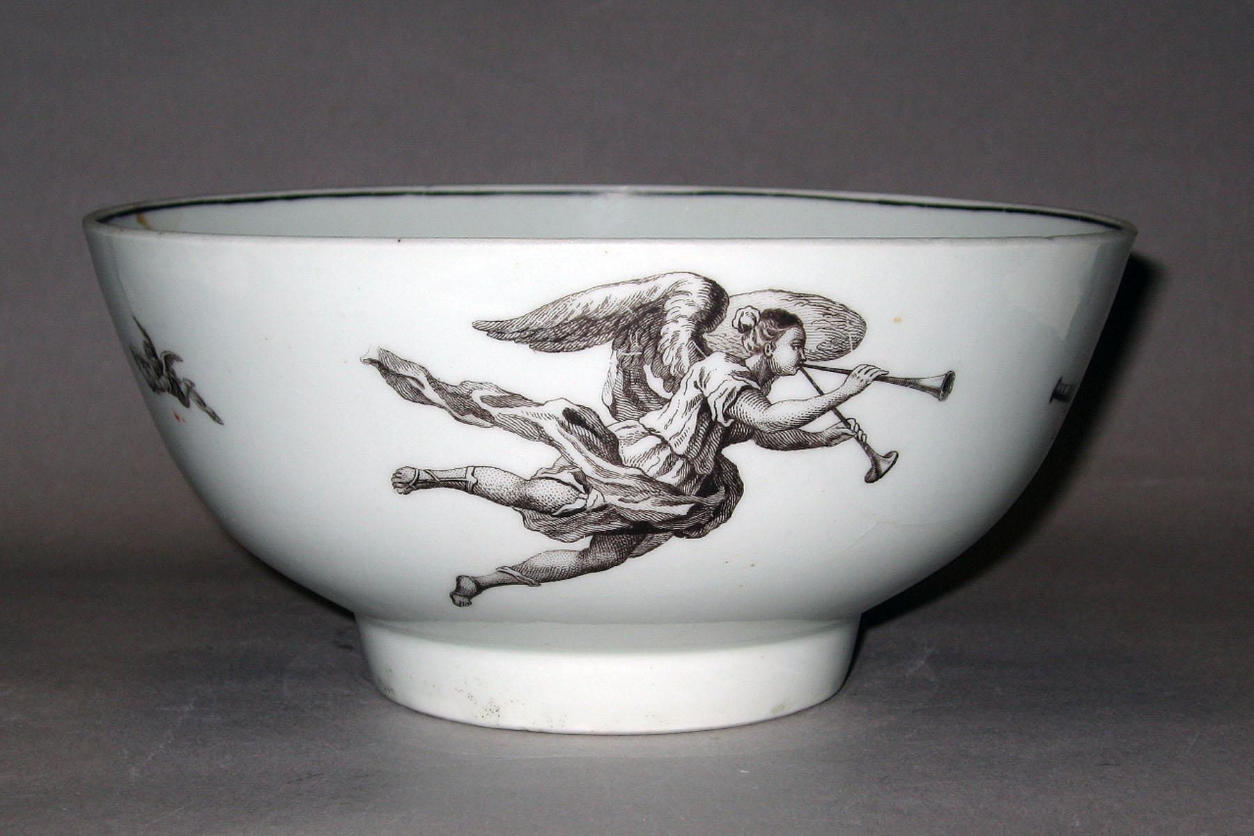 1958.0701 Worcester soft-paste porcelain bowl (side 2)
