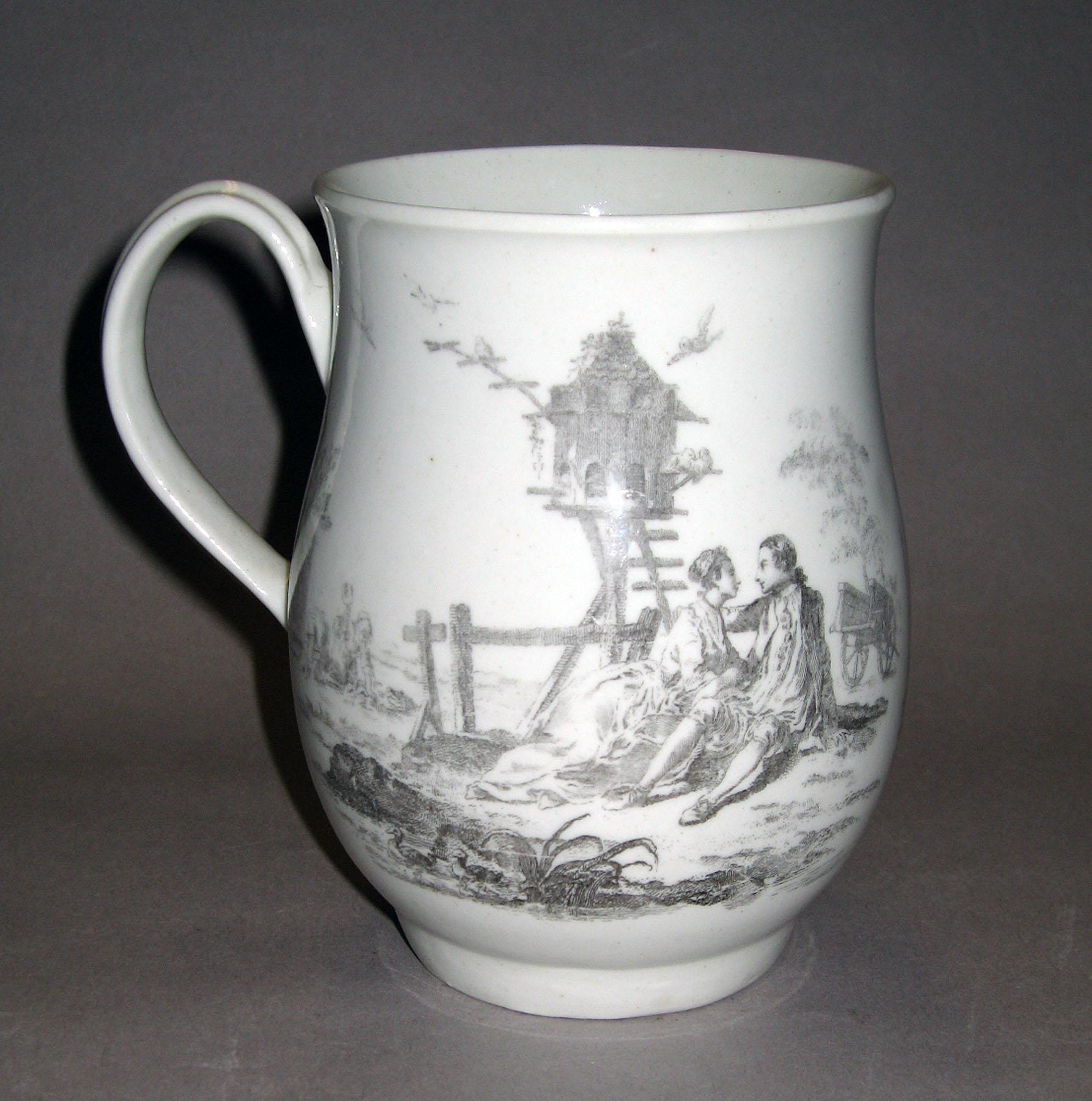 1958.0704 Worcester soft-paste porcelain tankard