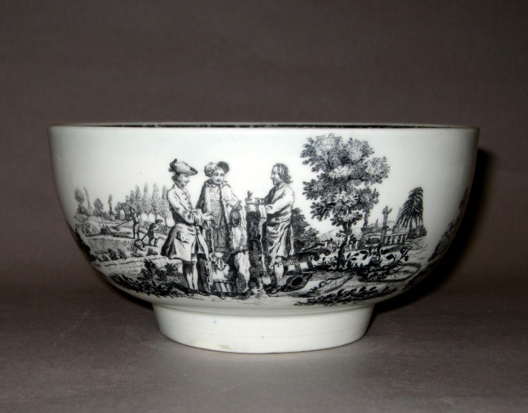 1958.0718 Worcester porcelain bowl (side 3)