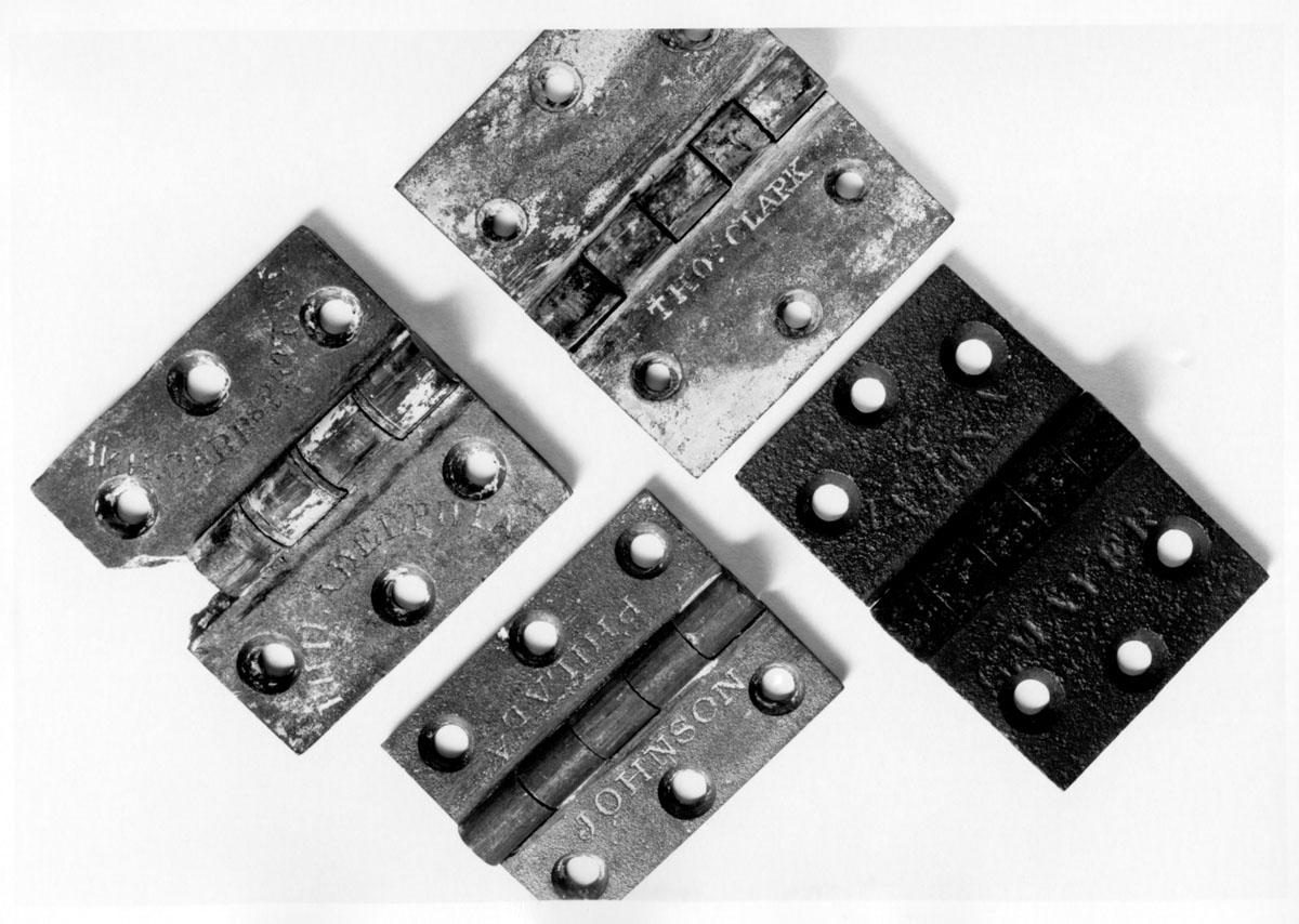 1998.0012.001, 1998.0012.003, 1998.0012.005, 1998.0012.006 Hinges