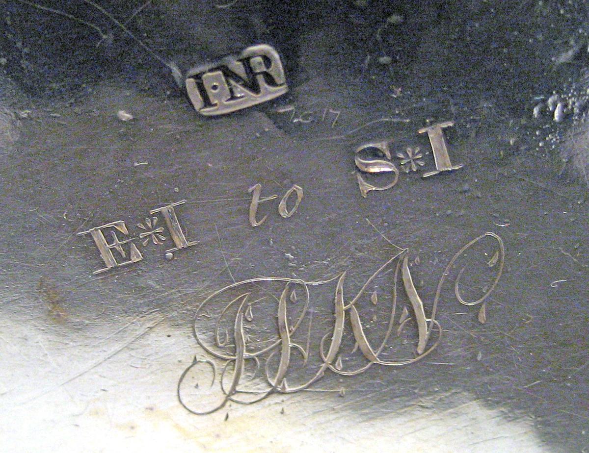 1998.0019 Silver Teapot engraving 2 & mark
