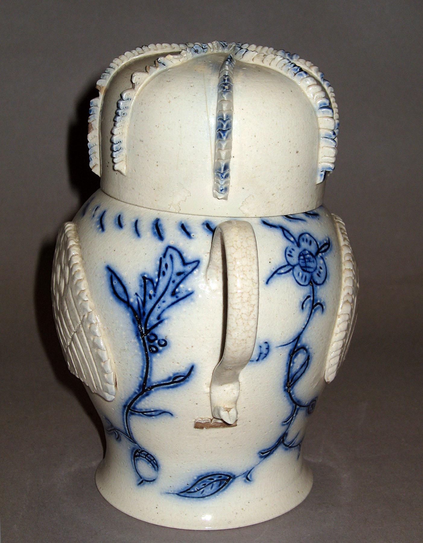 1998.0028.011 Stoneware owl jug (reverse)