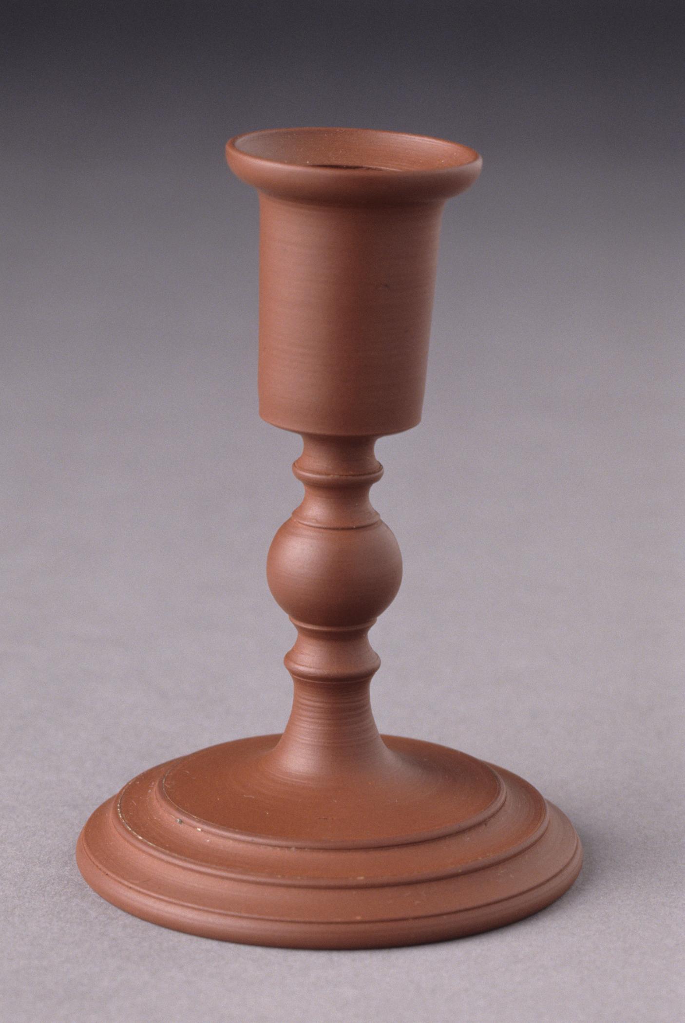 1998.0028.023 Redware candlestick