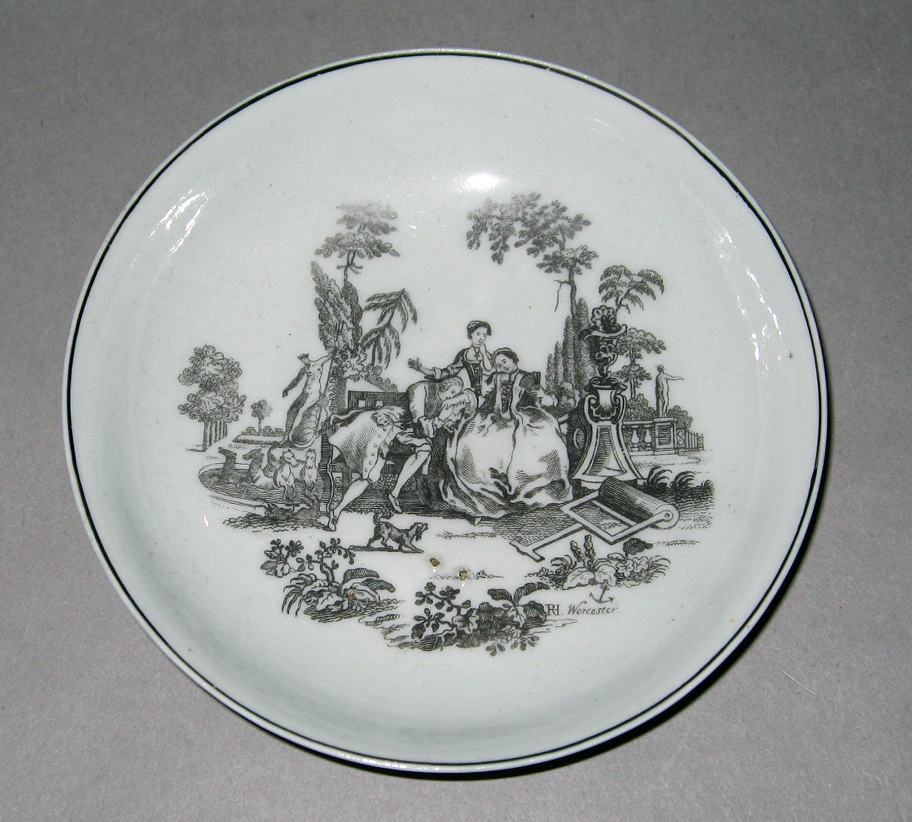 1958.0737 Soft-paste porcelain saucer
