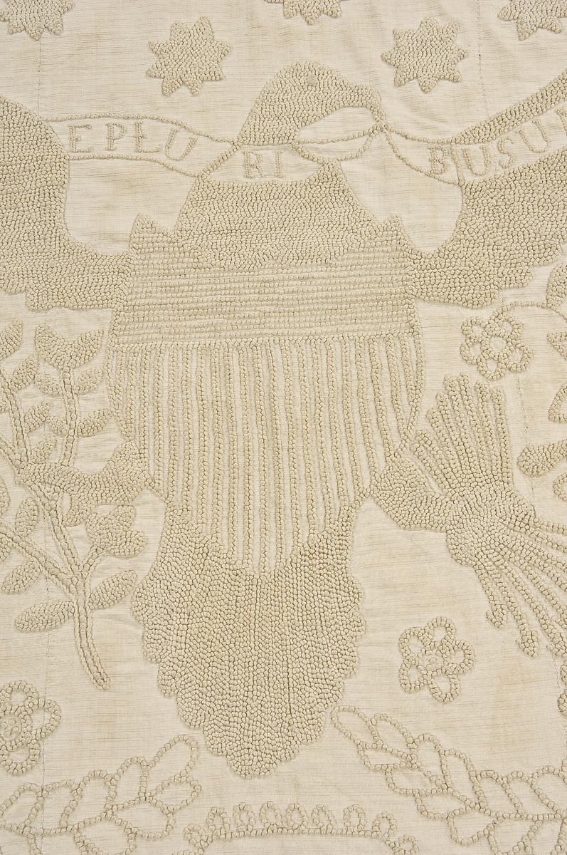 1998.0501 Bedcover, Bedspread, whitework (detail 6)