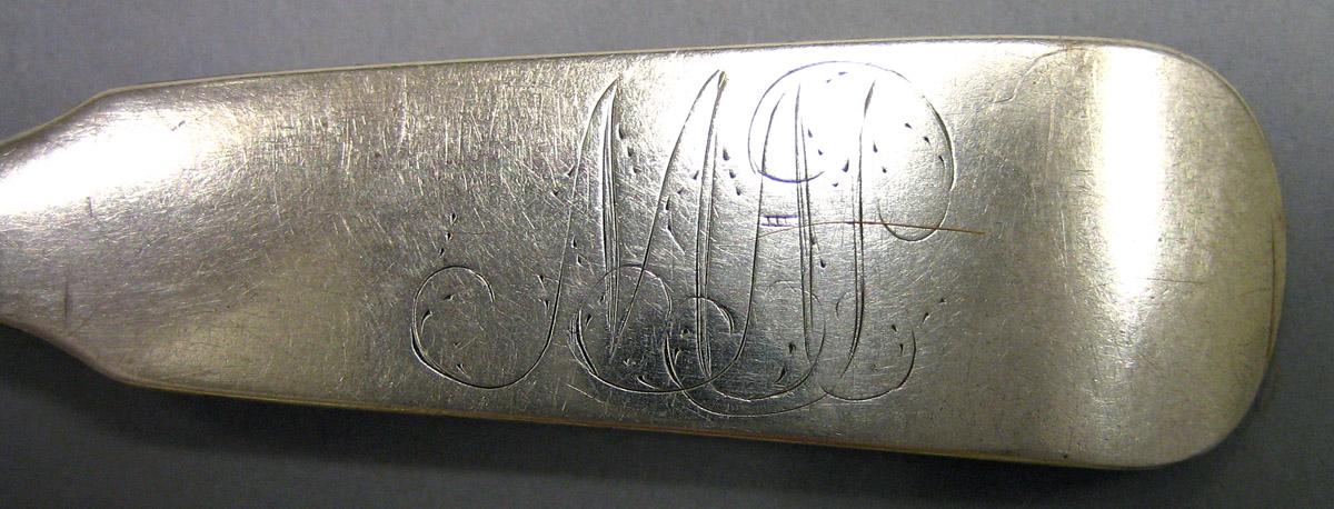 1999.0032.001.001 Silver Spoon engraving