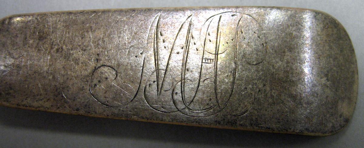 1999.0032.001.003 Silver Spoon engraving