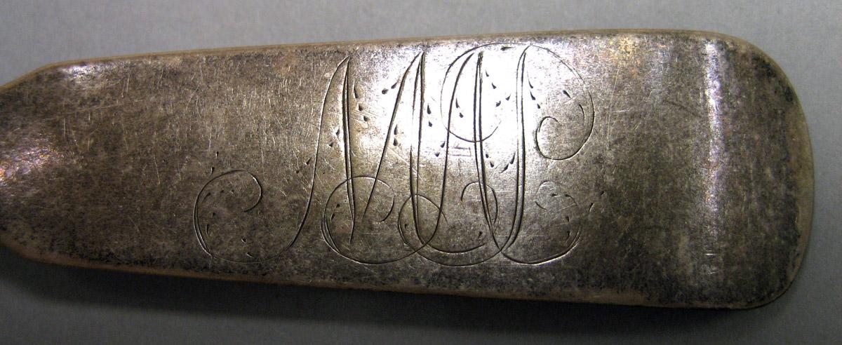1999.0032.001.005 Silver Spoon engraving