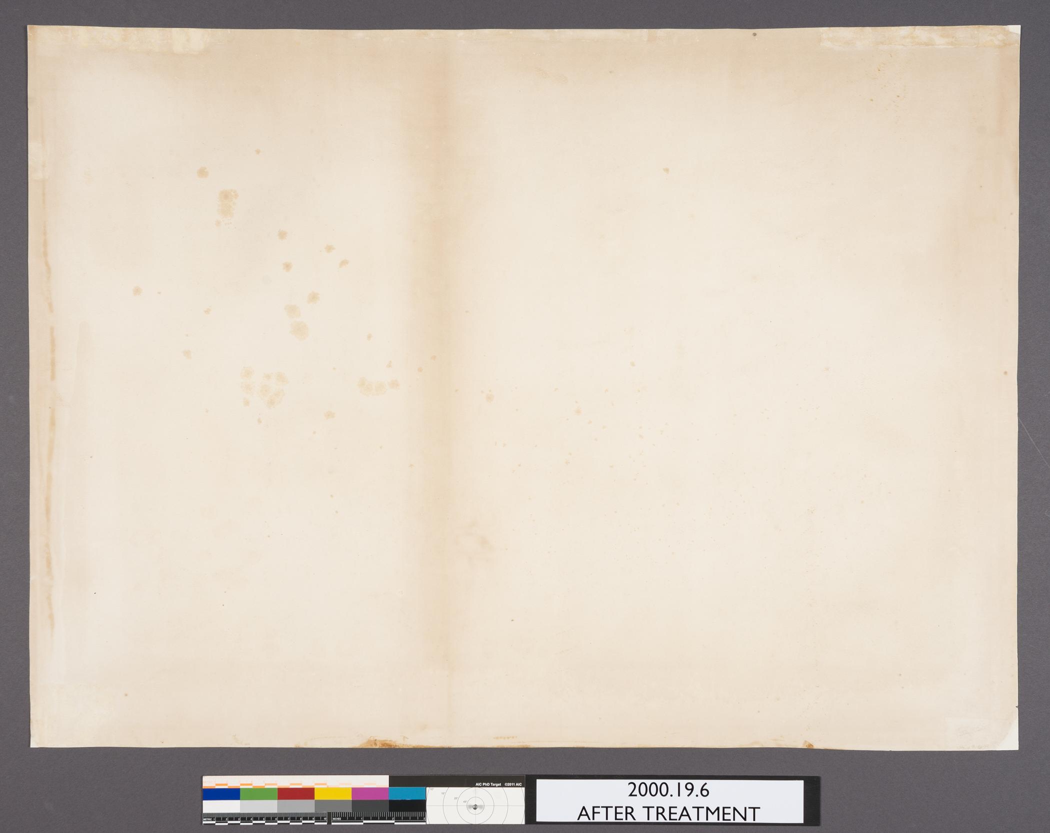 2000.0019.006 A Print, view 2, reverse, after conservation treatment