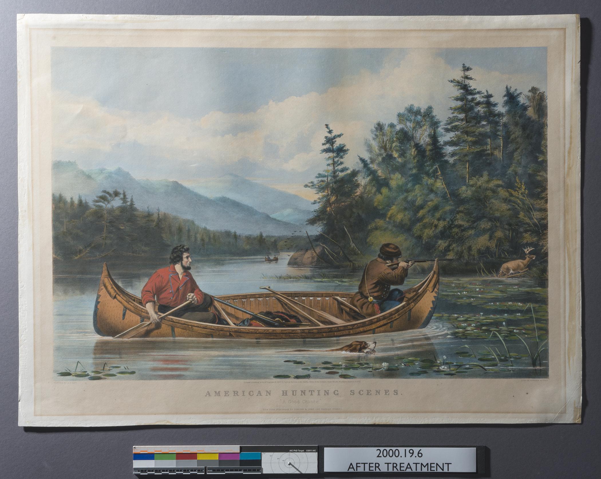 2000.0019.006 A Print, view 3, after conservation treatment, raking light