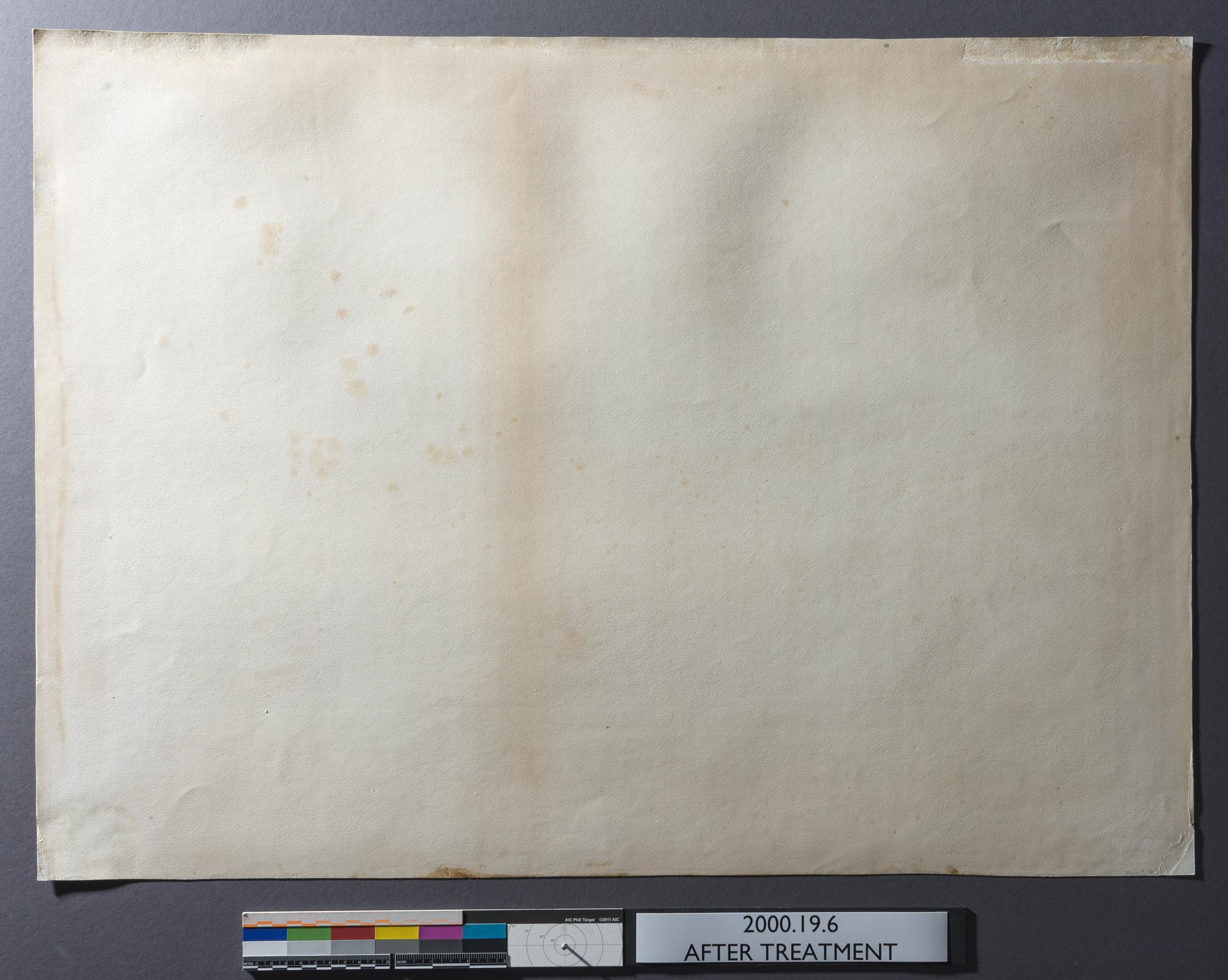2000.0019.006 A Print, view 4, reverse, after conservation treatment, raking light