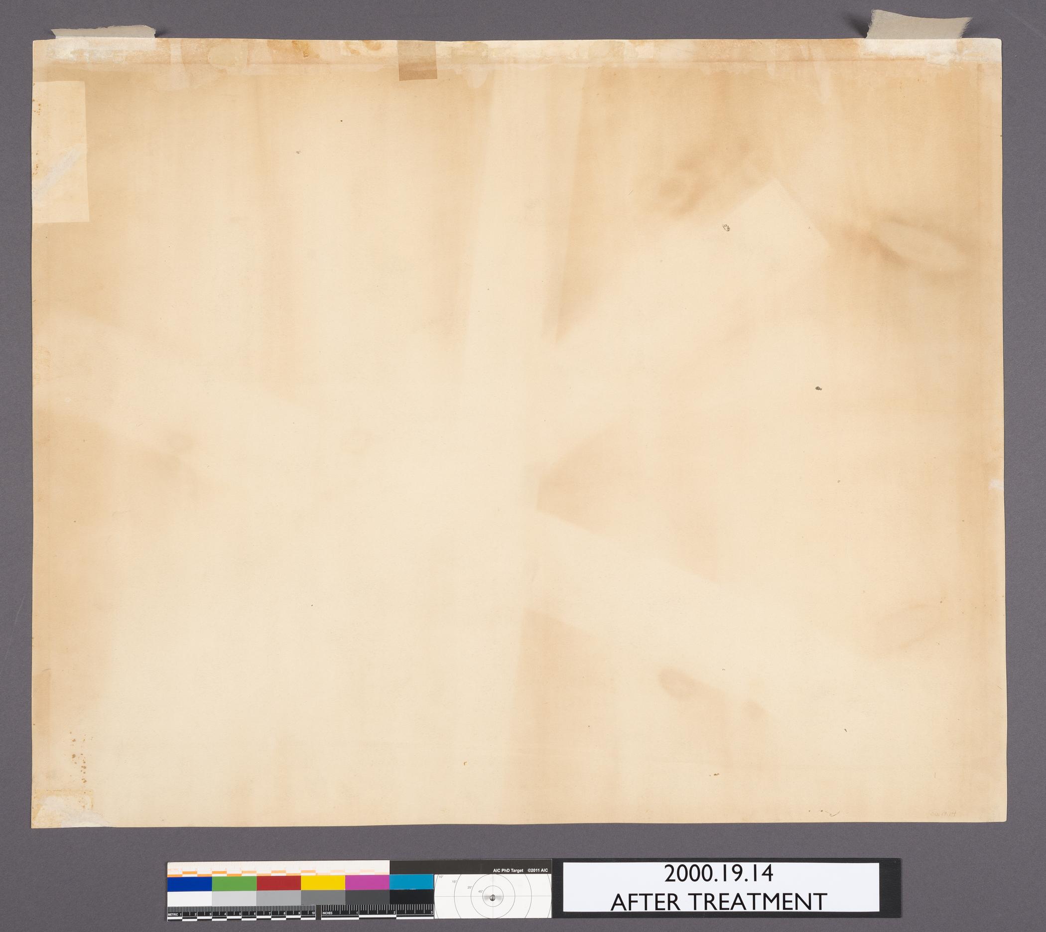 2000.0019.014 A Print, view 2, reverse, after conservation treatment
