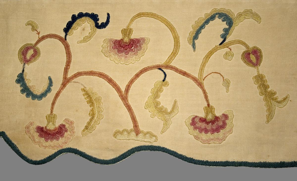 1952.0358.005 Bed Hanging, Valance, Pattern Detail #2