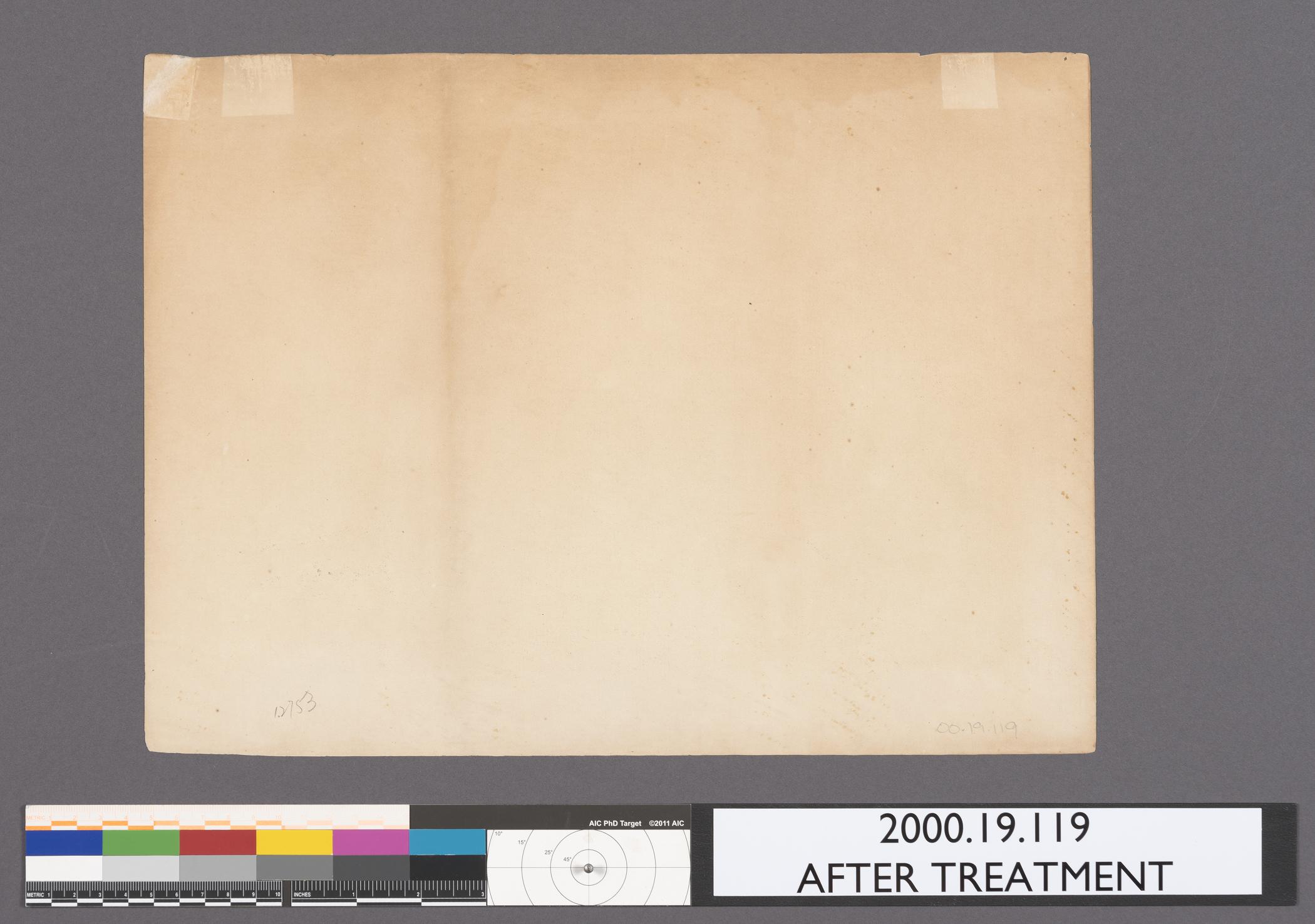 2000.0019.119 A Print, view 2, reverse, after conservation treatment