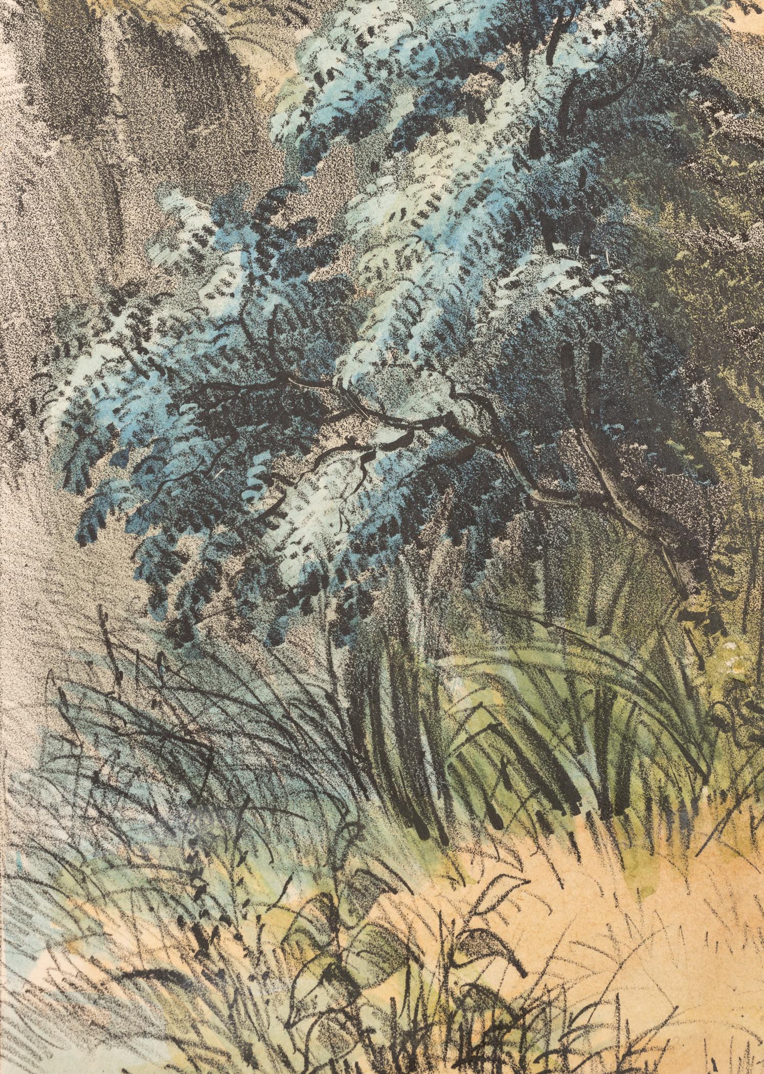 2000.0019.126 A Print, detail 3, vigorous crayon