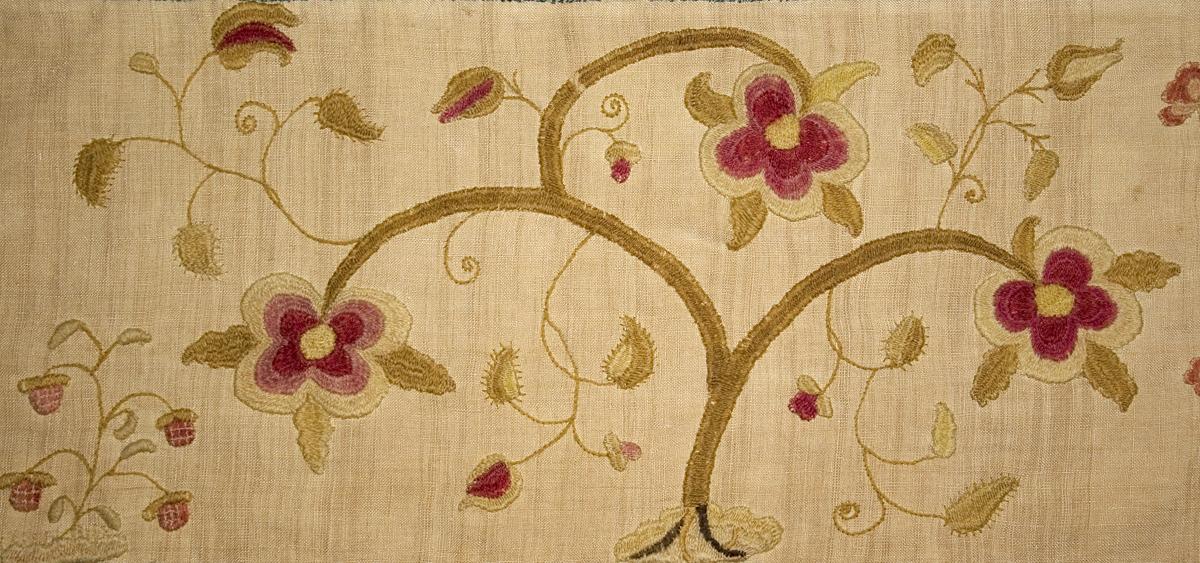 1952.0358.006 Bed Hanging, Valance, Pattern Detail #2