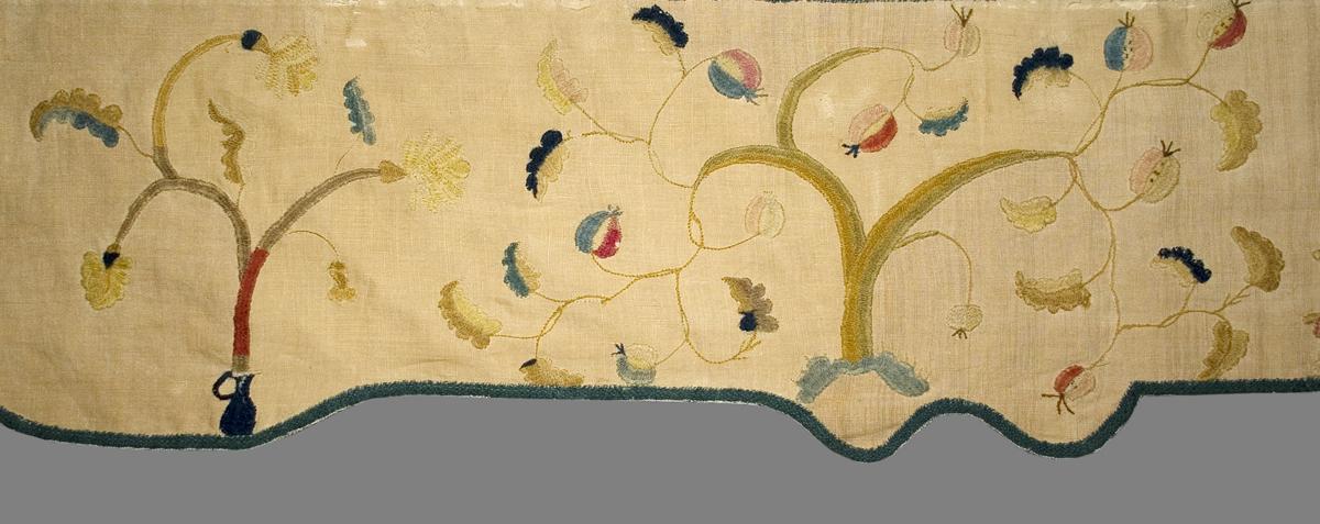 1952.0358.006 Bed Hanging, Valance, Pattern Detail #3