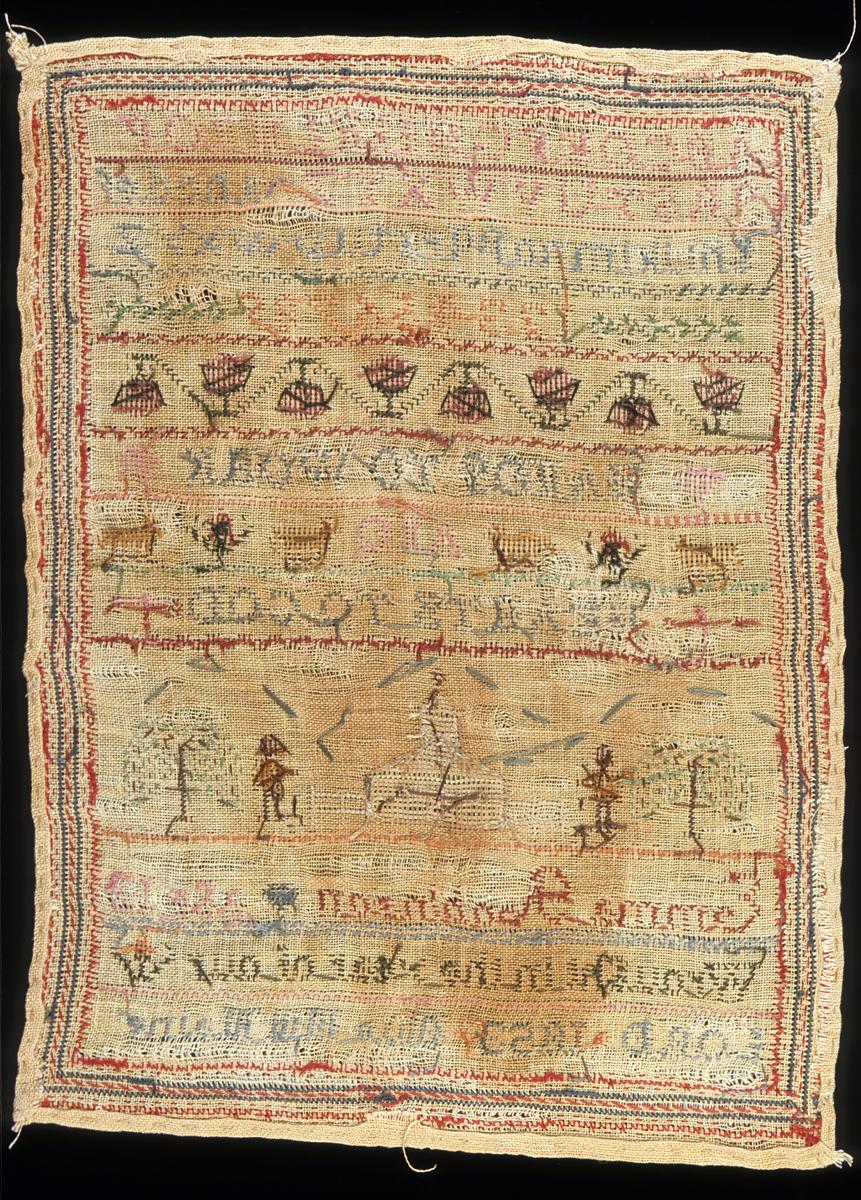 2000.0023 Needlework Sampler, Verso