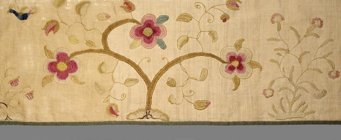 1952.0358.007 Bed Hanging, Valance, Pattern Detail #2