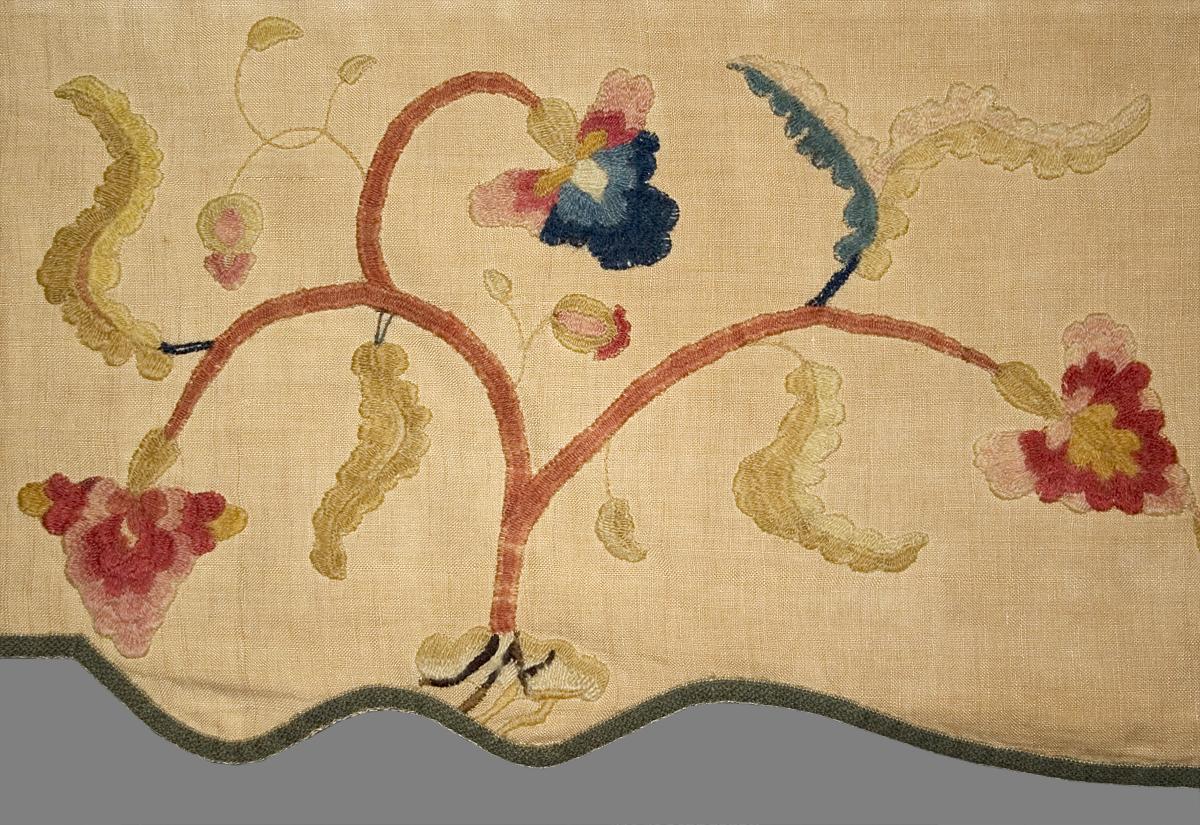 1952.0358.007 Bed Hanging, Valance, Pattern Detail #4