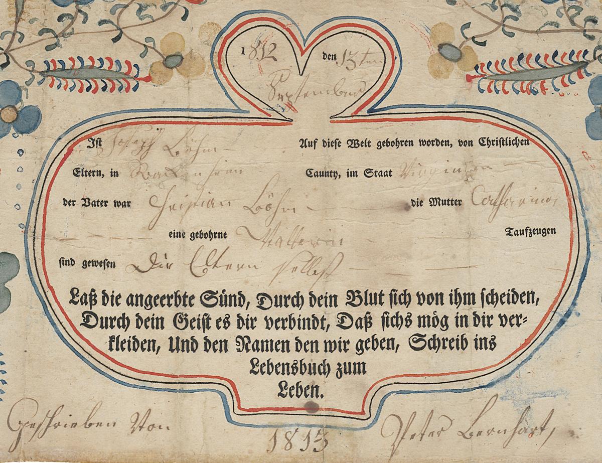 2000.0044.003 A Fraktur, Detail