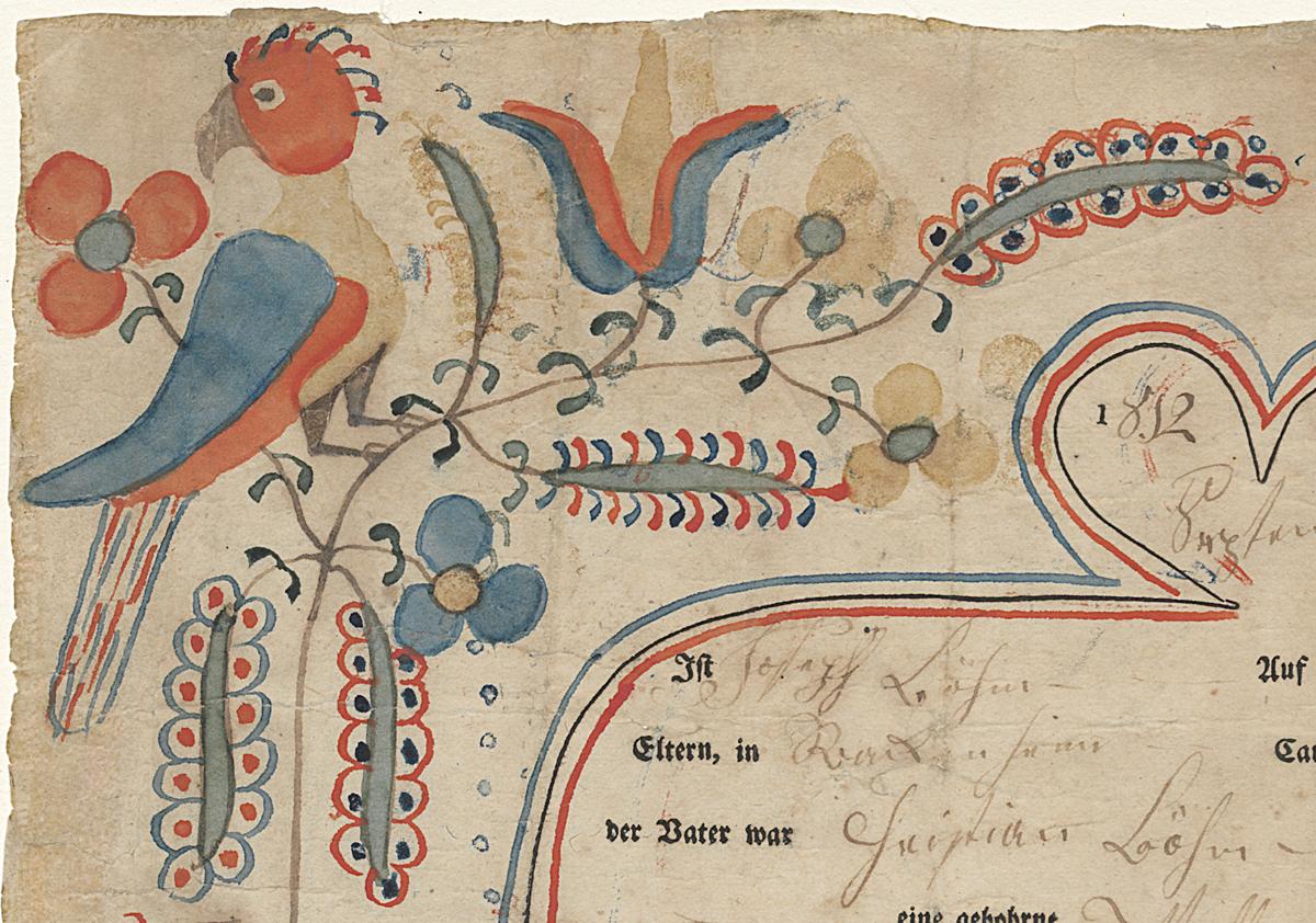 2000.0044.003 A Fraktur, Detail 2