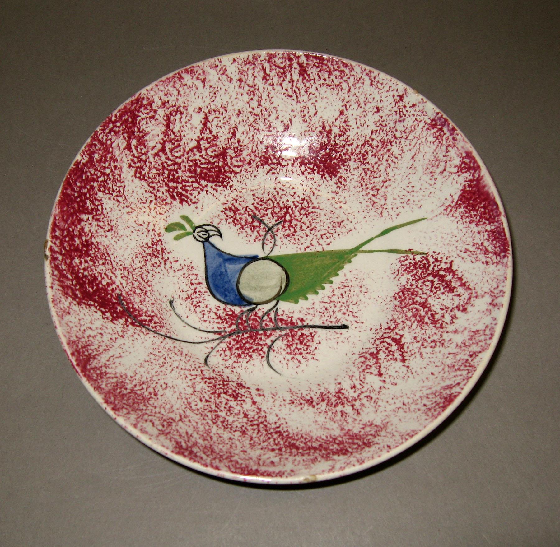 2000.0057.018 Peafowl pattern saucer