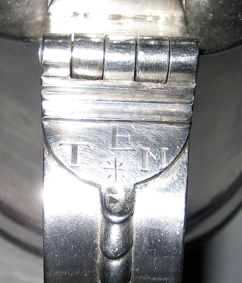 2001.0002.002 Silver Tankard engraving