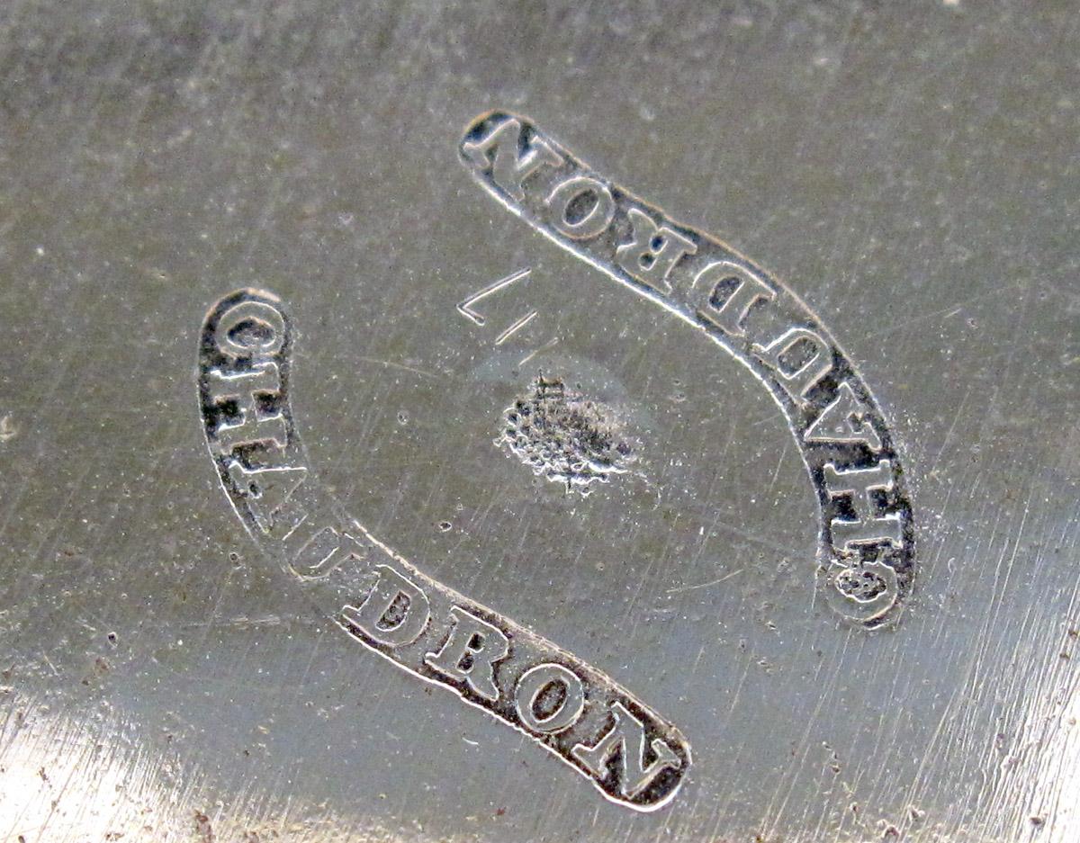 2001.0002.003.001 Silver Salver mark and inscription 2