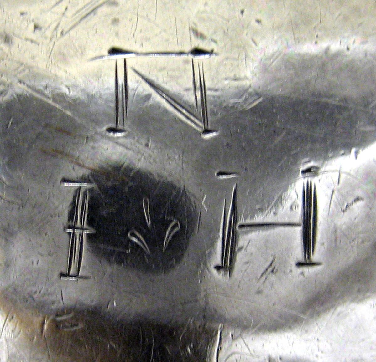 2001.0002.005 Silver Cream Pot engraving