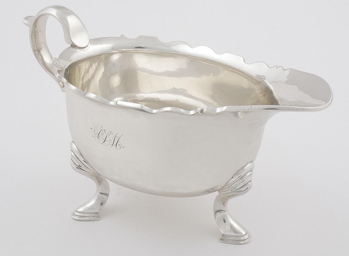 2001.0002.006.001 Silver Sauceboat, View 2