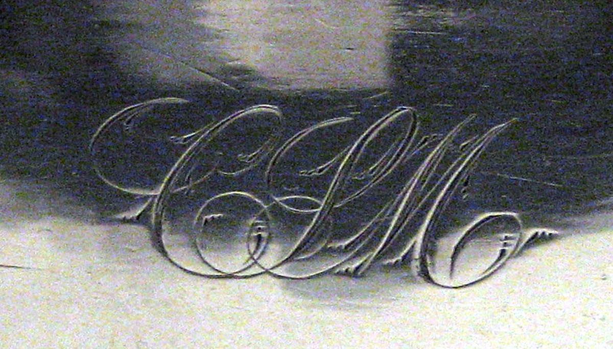 2001.0002.006.002 Silver Sauceboat engraving