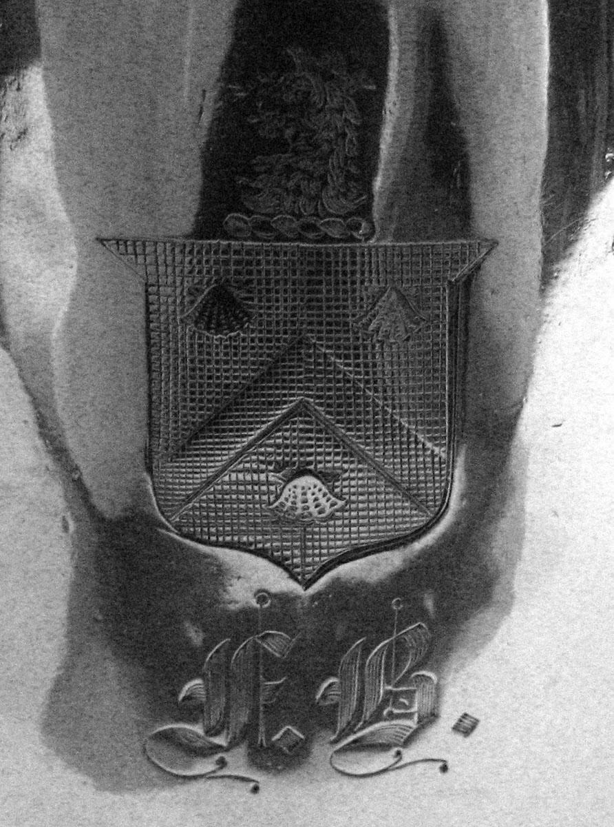 2001.0002.008 Silver Tankard engraving