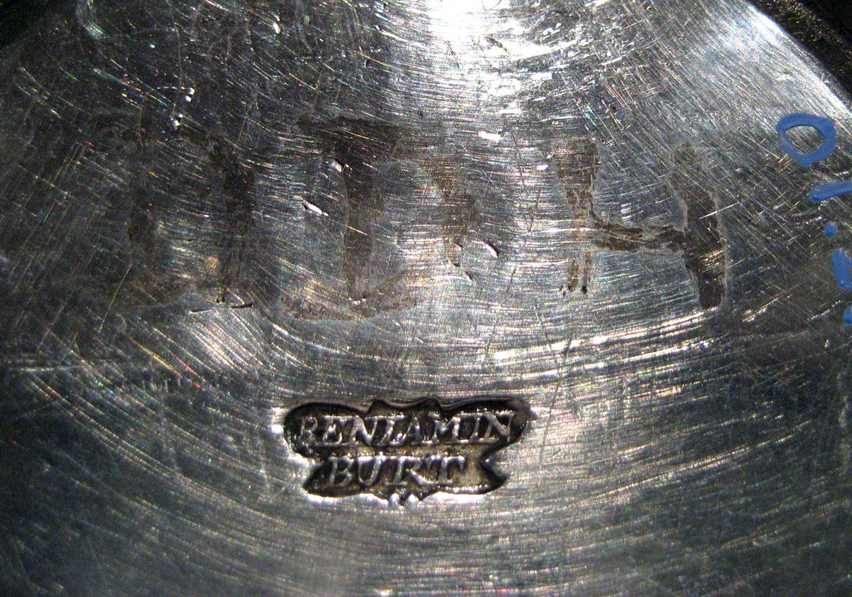 2001.0002.015 Silver Teapot mark and inscription