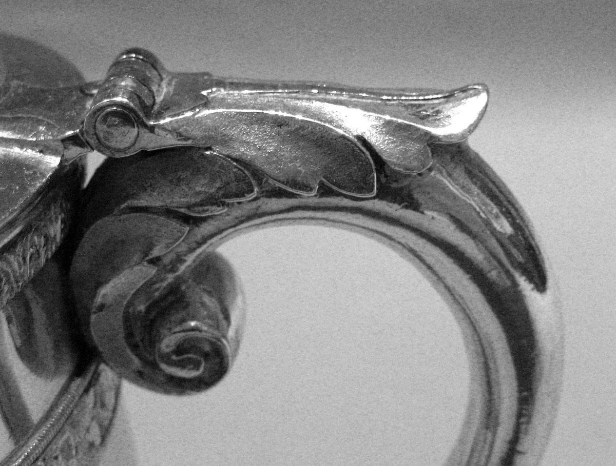 2001.0002.022.001 Silver Tankard handle detail