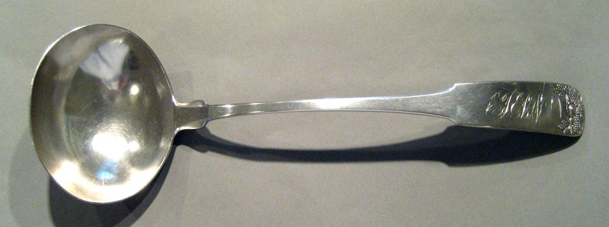 2001.0002.032 Silver Ladle upper surface