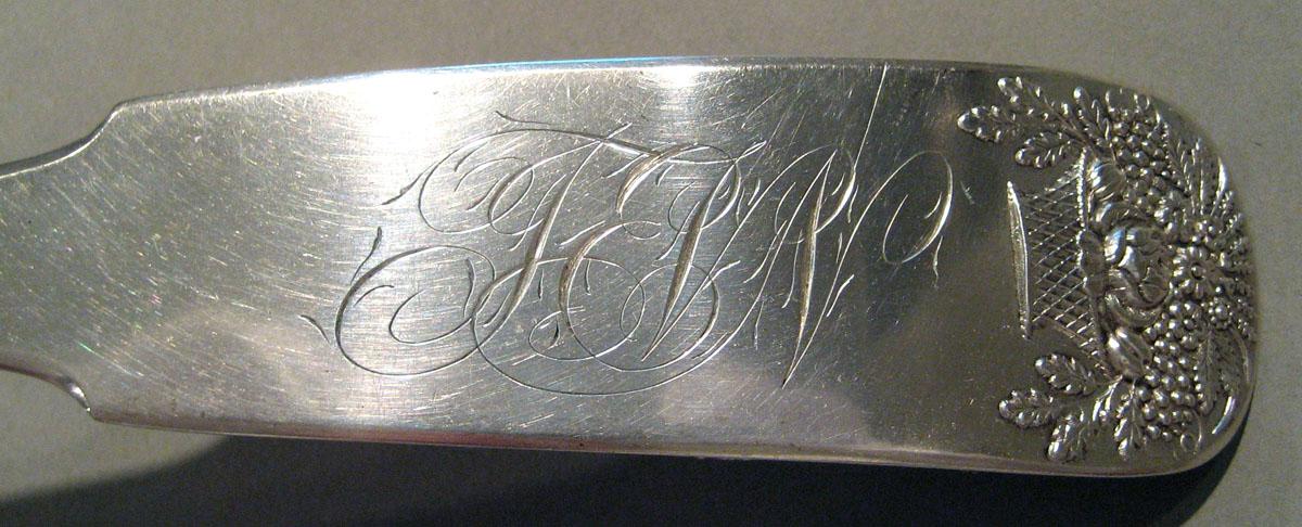 2001.0002.032 Silver Ladle engraving