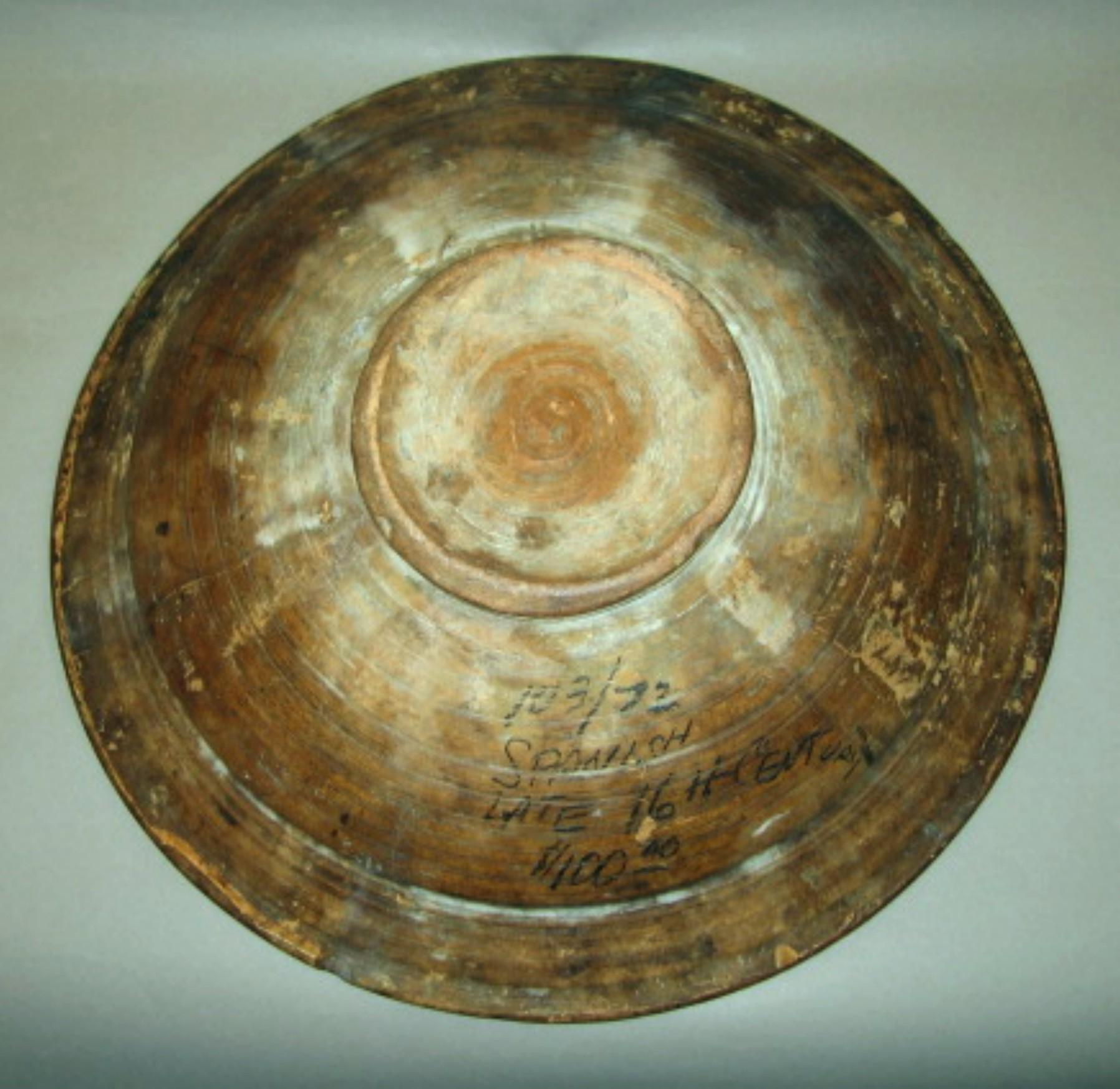 2001.0003.022 Redware dish (underside)