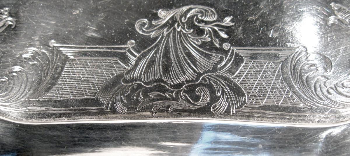 1953.0002 Silver Salver detail decoration 1