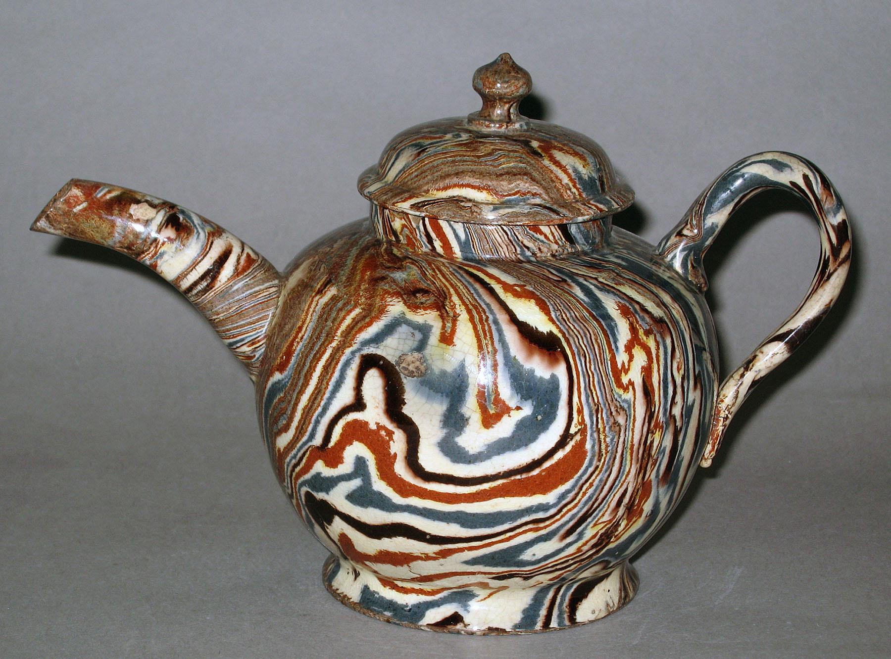 2001.0012.003 Agateware teapot