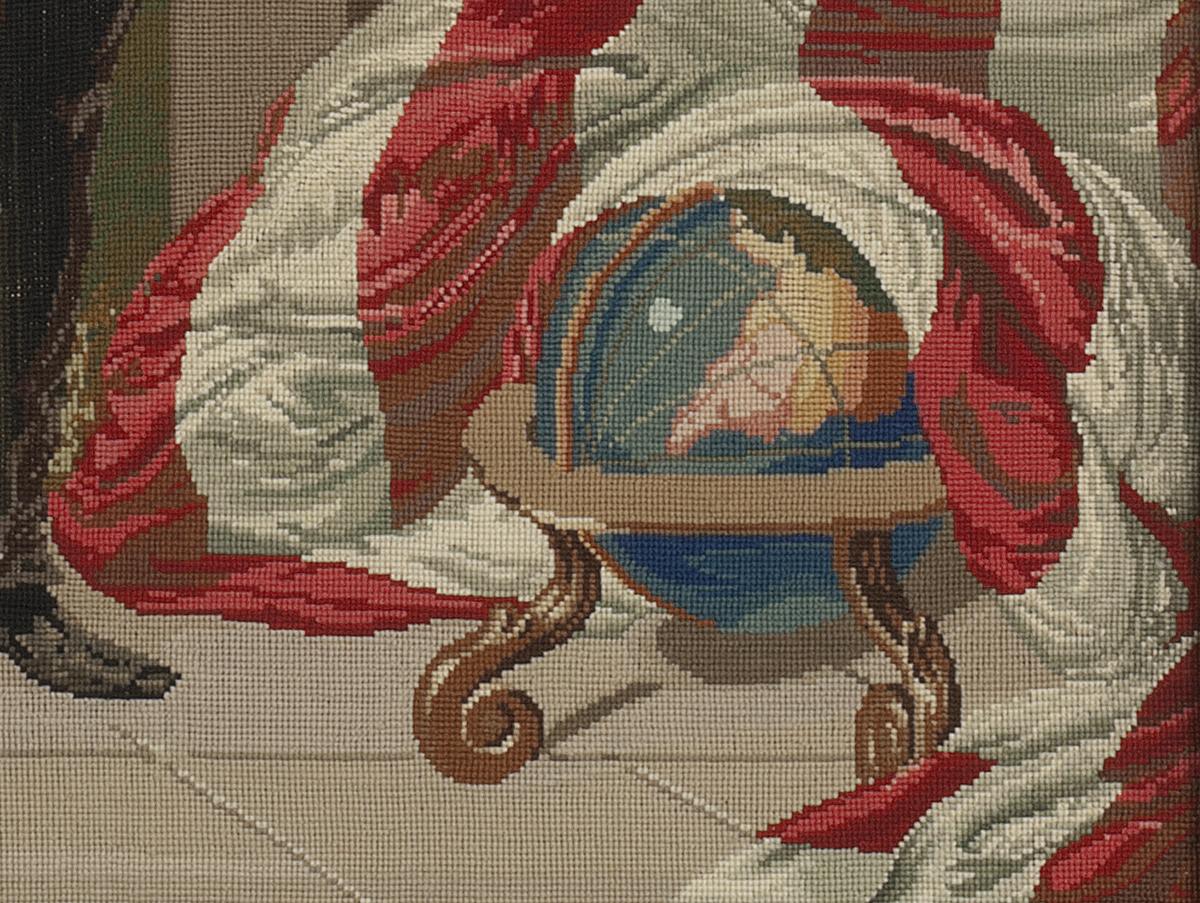 2001.0014 A Needlework Picture, Detail 2